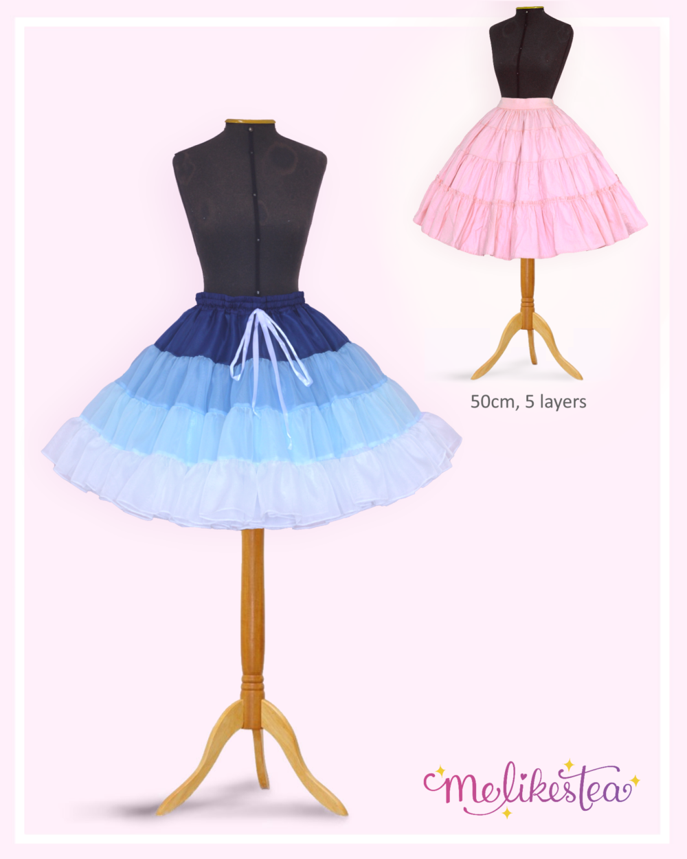MeLikesTea Poof Monster petticoat mixed color