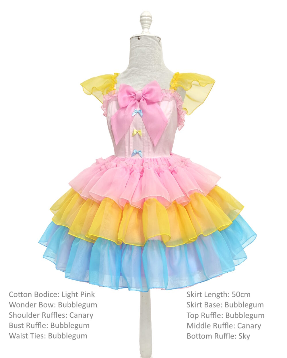 Colourful Lolita Ruffled dress by MeLikesTea Hybrid Poofy Dress