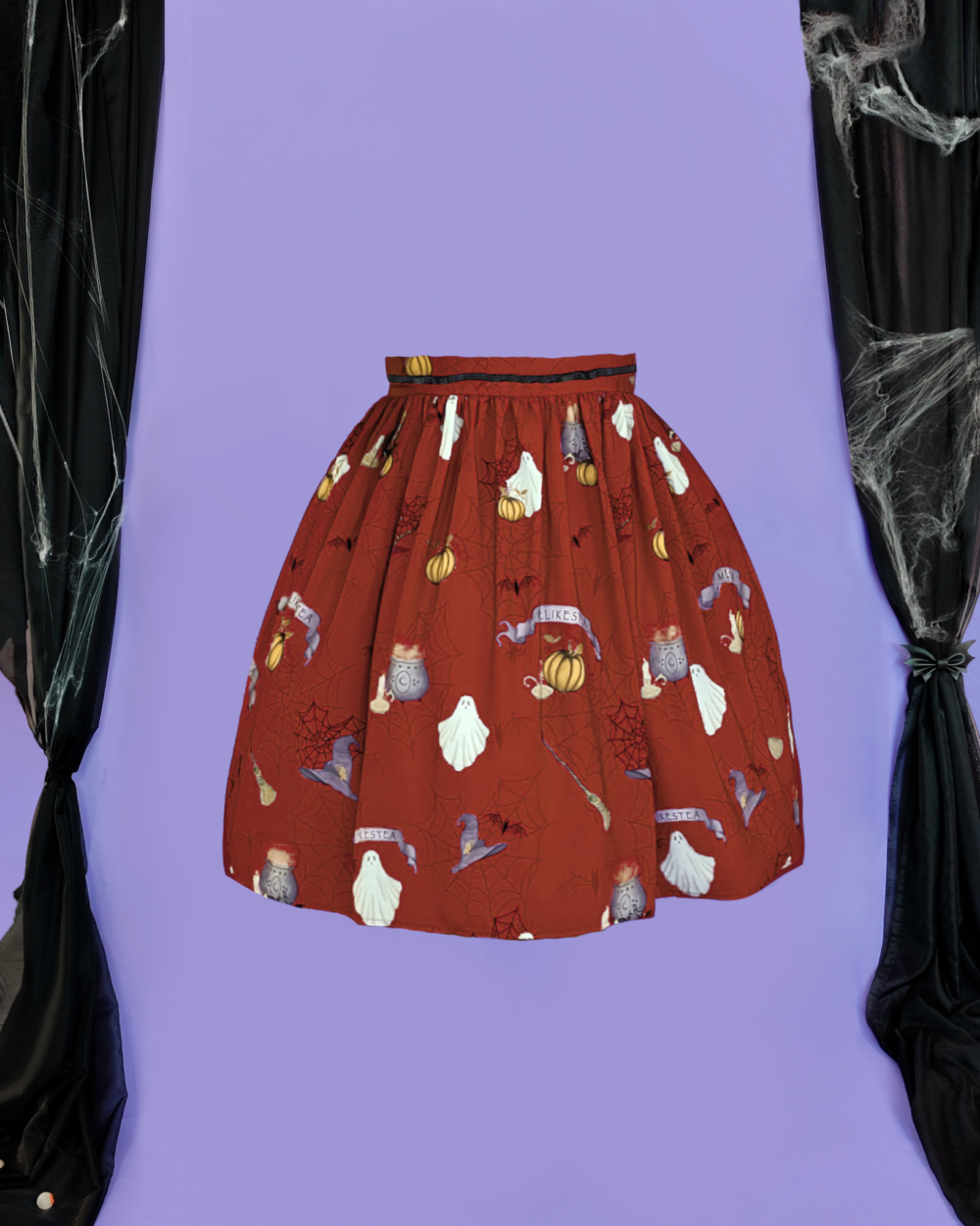 MeLikestea Halloween Skirt Ghost Witch Coven