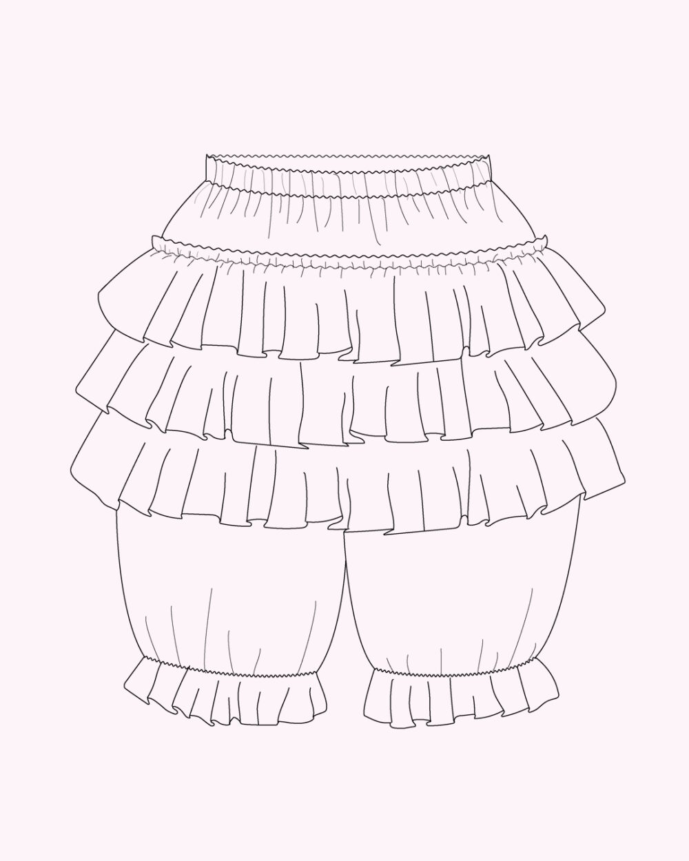 Hybrid Poofy Long Bloomers - Lavender